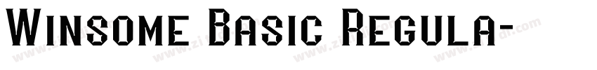 Winsome Basic Regula字体转换